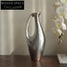 Elegant Irregular Aluminum Art Decor Vase for Modern Home & Wedding