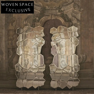 Elegant Irregular Full Length Floor Standing Wall Mounted Fragment Mirror