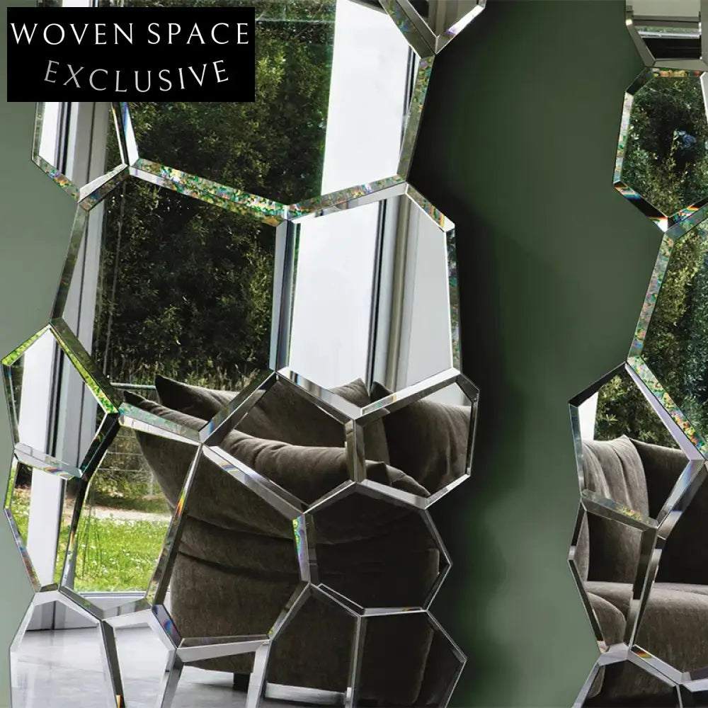 Elegant Irregular Full Length Floor Standing Wall Mounted Fragment Mirror