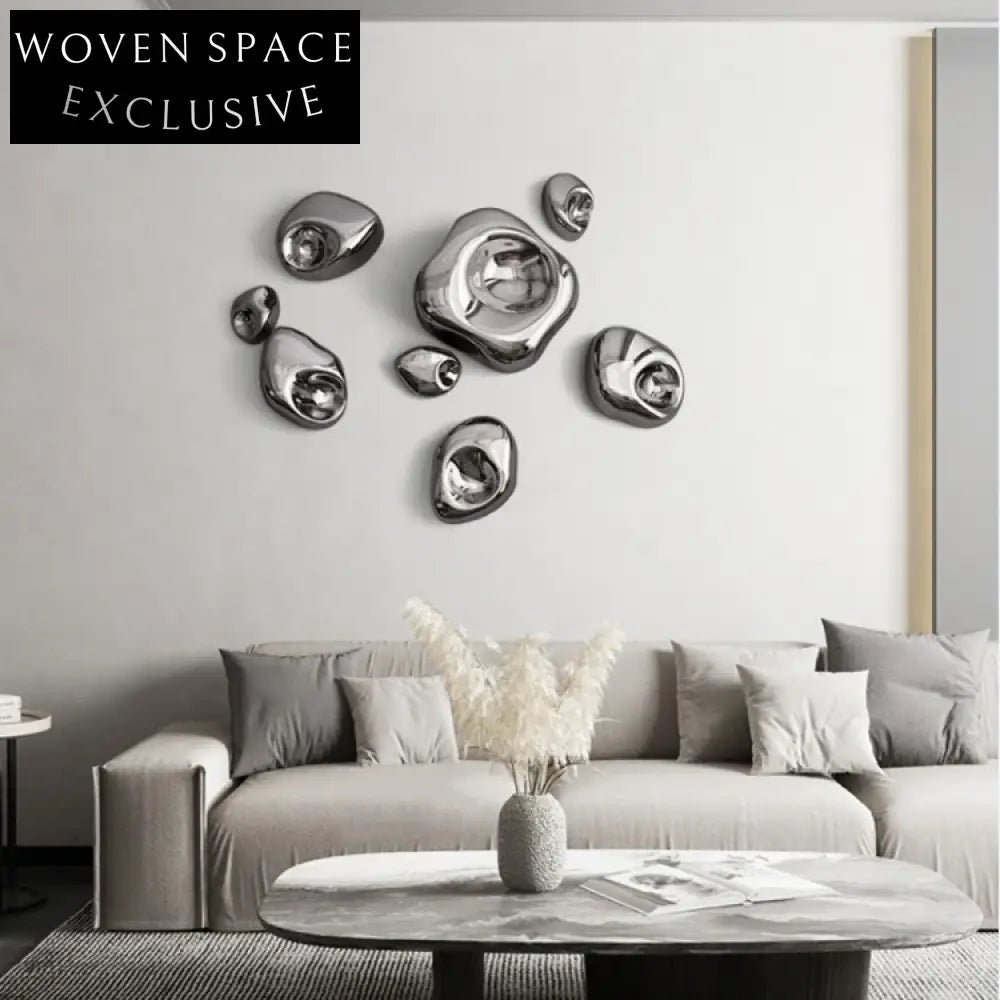 Elegant Irregular Stainless Steel Wall Hanging Art Piece for Modern Homes