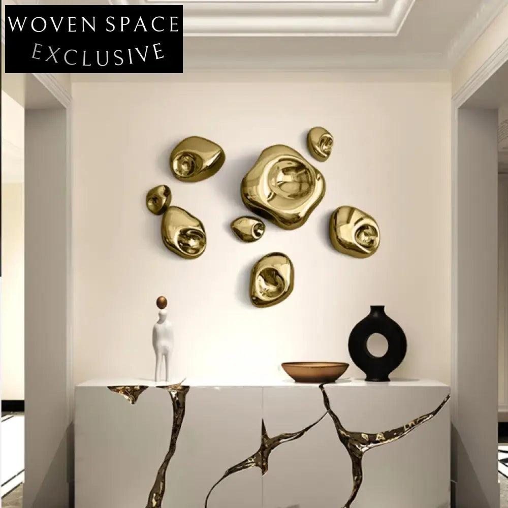 Elegant Irregular Stainless Steel Wall Hanging Art Piece for Modern Homes