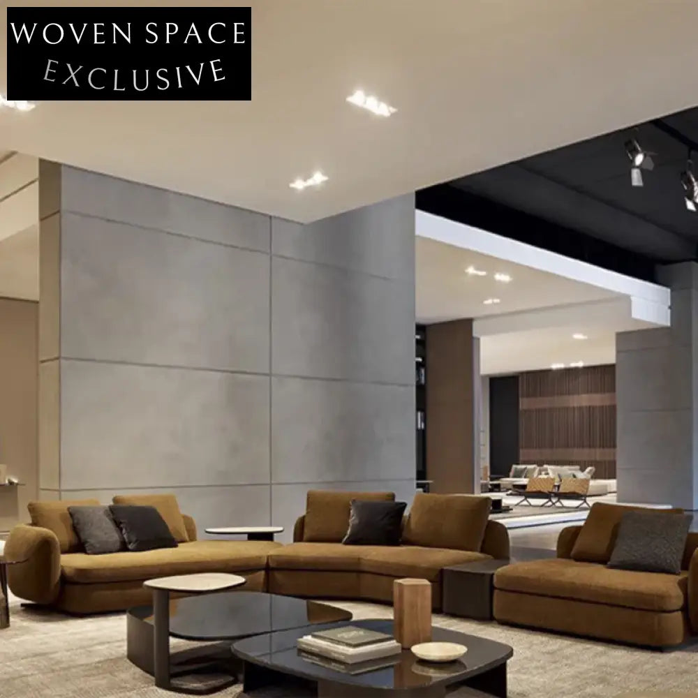 Elegant Italian Curved Fabric Recliner Sectional Sofa for Modern Homes