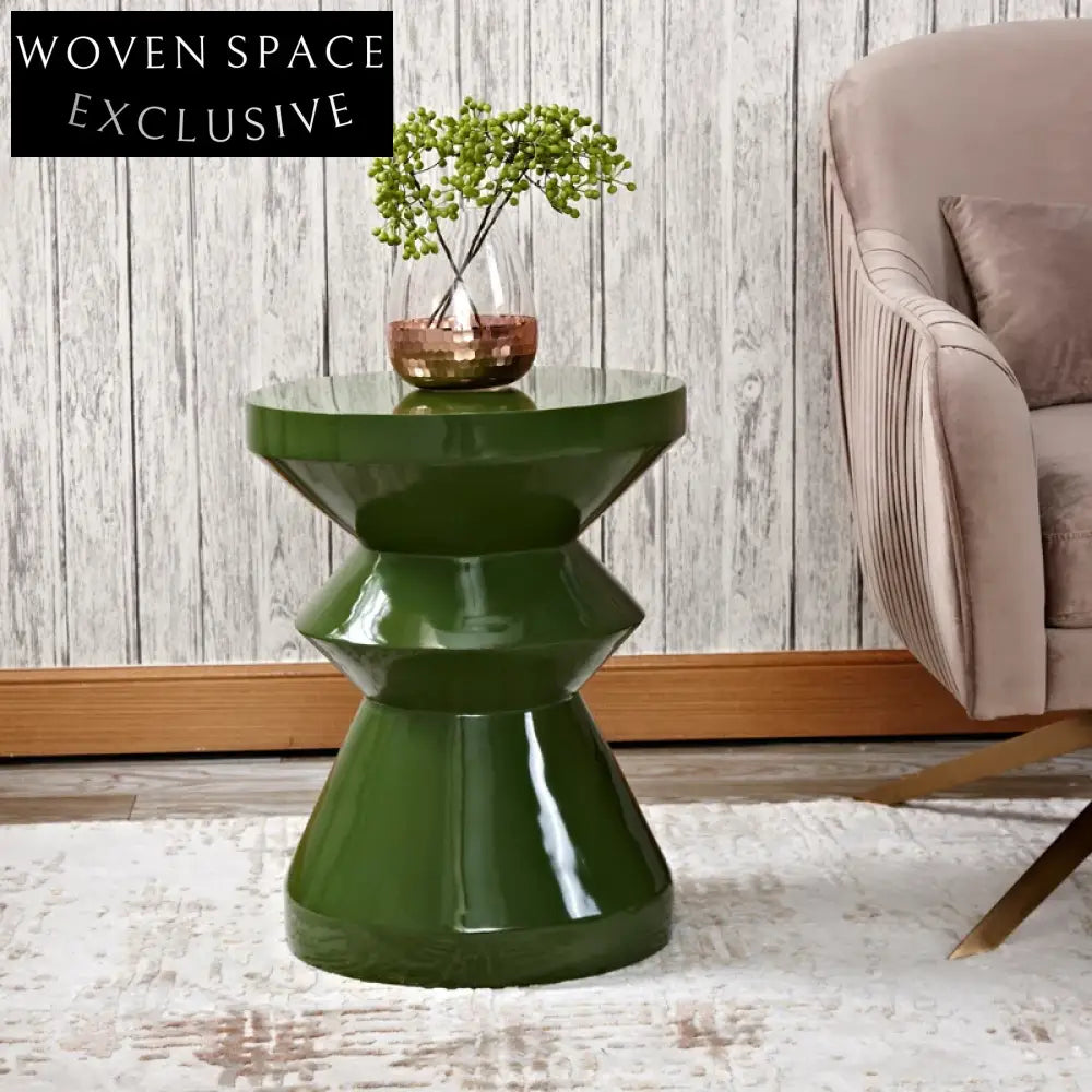 Elegant Italian Design Fiberglass Round Coffee Table Side Table