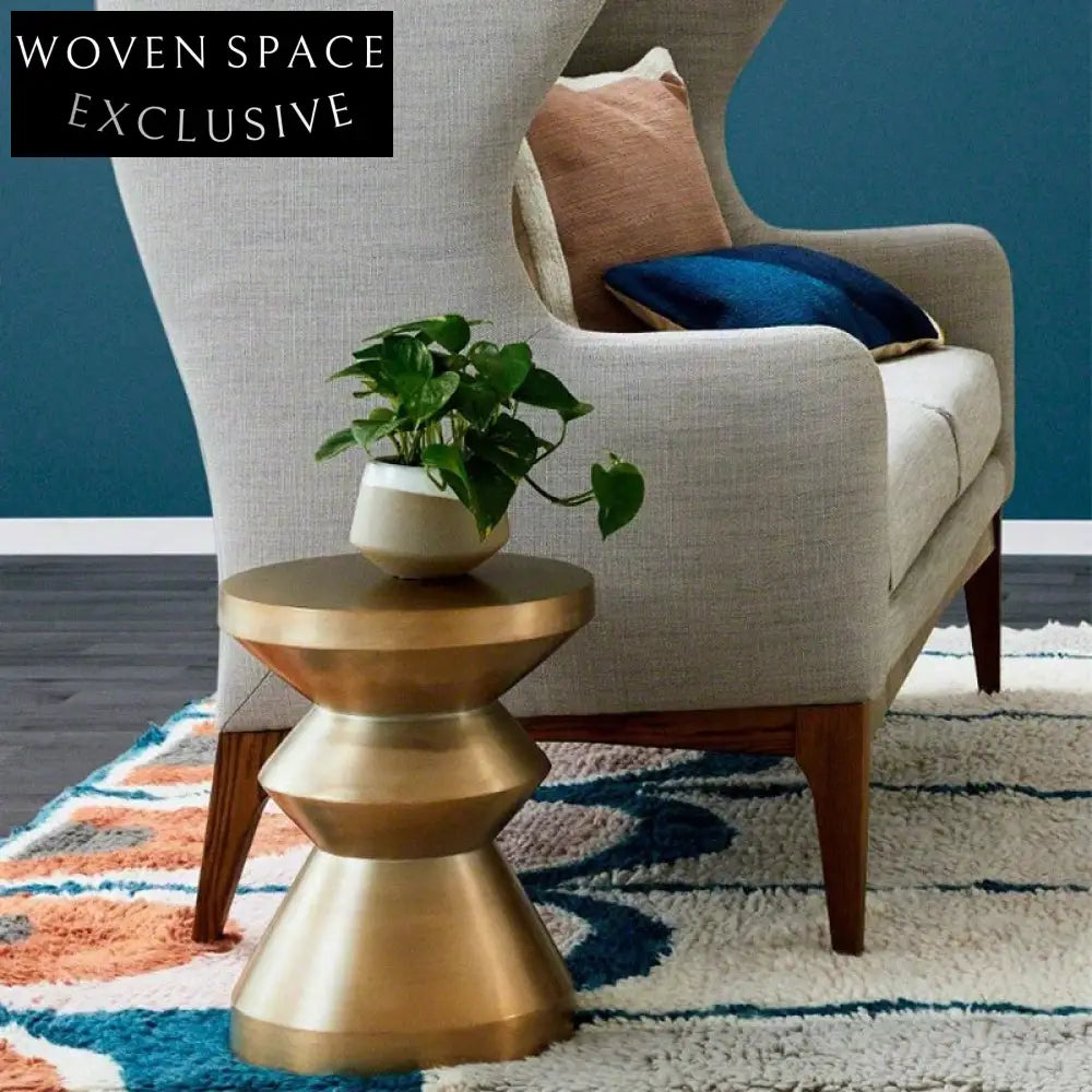 Elegant Italian Design Fiberglass Round Coffee Table Side Table