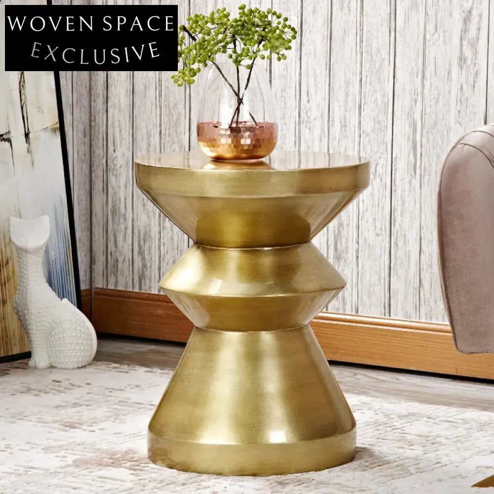 Elegant Italian Design Fiberglass Round Coffee Table Side Table
