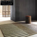 Elegant Italian Design Hand-Tufted Polyester Stripe Area Rug for Modern Living