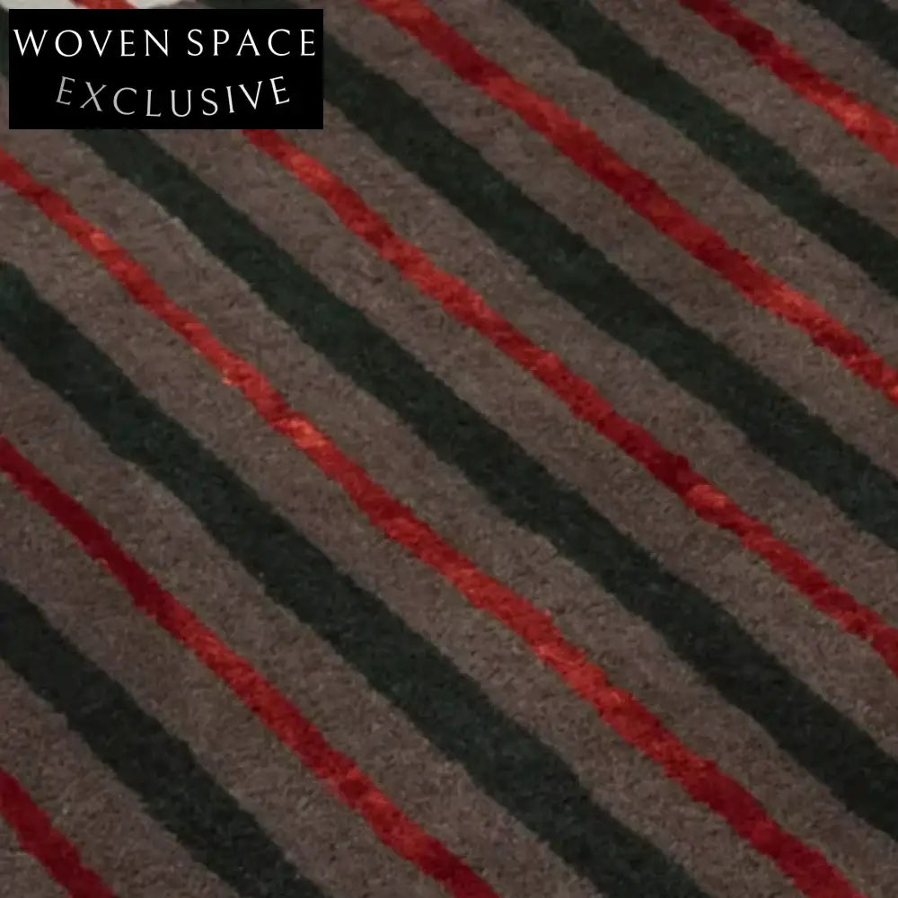 Elegant Italian Design Hand-Tufted Polyester Stripe Area Rug for Modern Living