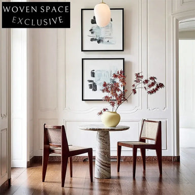 Elegant Italian Design Natural Marble Luxury Round Dining Table for Dining Room