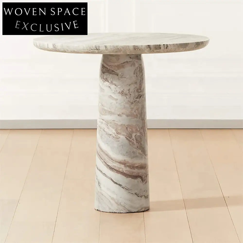 Elegant Italian Design Natural Marble Luxury Round Dining Table for Dining Room