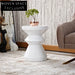 Elegant Italian Design Round Fiberglass Living Room Side Coffee Table