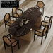 Elegant Italian Design Sintered Stone Marble Travertine Contemporary Dining Table