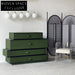 Elegant Italian Green Leather Storage Cabinet for Modern Homes