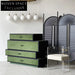 Elegant Italian Green Leather Storage Cabinet for Modern Homes