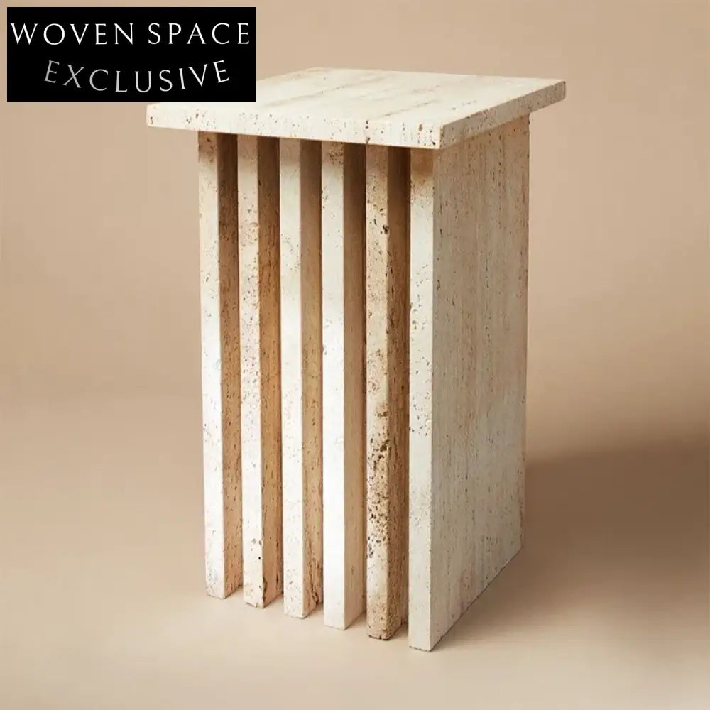 Elegant Italian Green Marble Natural Stone Coffee Table, Minimalist Livingroom Side Table