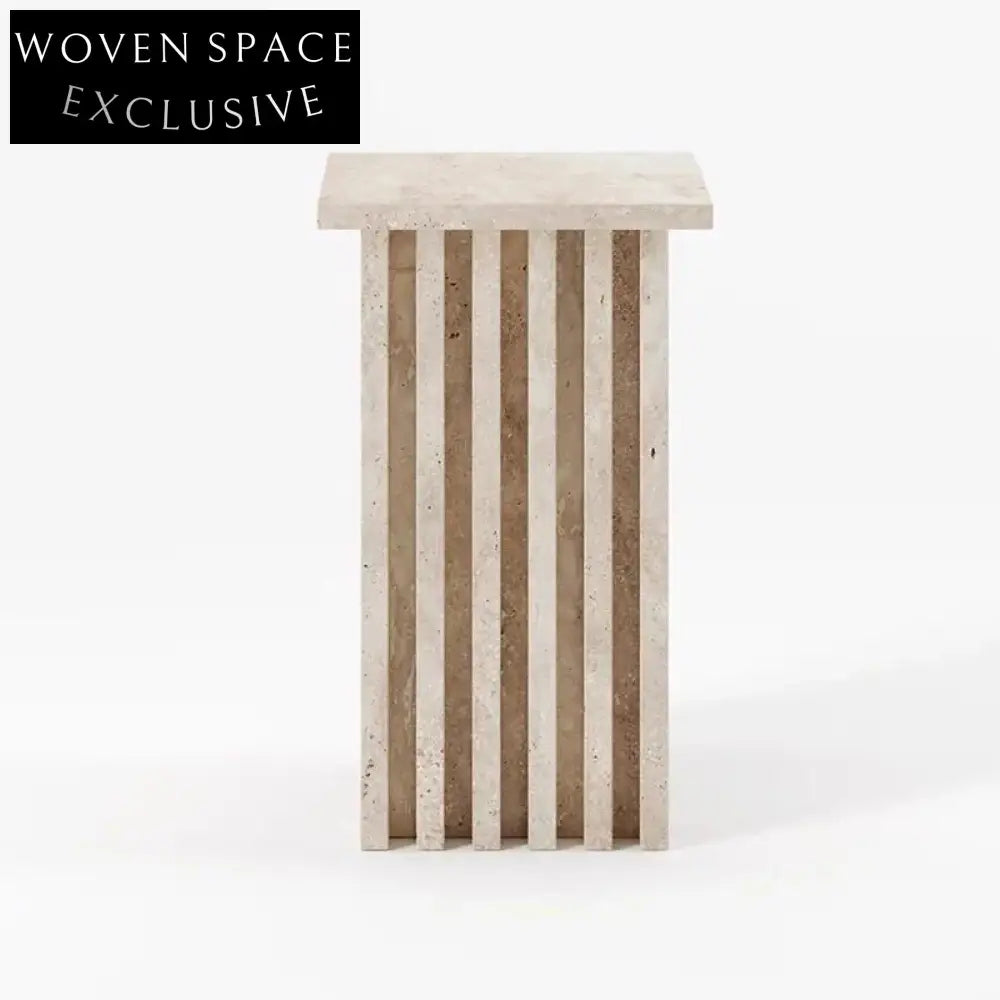 Elegant Italian Green Marble Natural Stone Coffee Table, Minimalist Livingroom Side Table