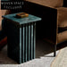 Elegant Italian Green Marble Natural Stone Coffee Table, Minimalist Livingroom Side Table