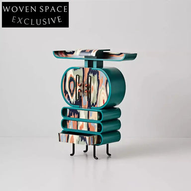 Elegant Italian Hand-Painted Wooden Storage Cabinet for Luxury Home Decor