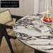 Elegant Italian Light Luxury Slate Board Round Household Dining Table