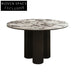 Elegant Italian Light Luxury Slate Board Round Household Dining Table