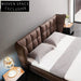Elegant Italian Luxury Fabric Upholstered Modern King Queen Bed