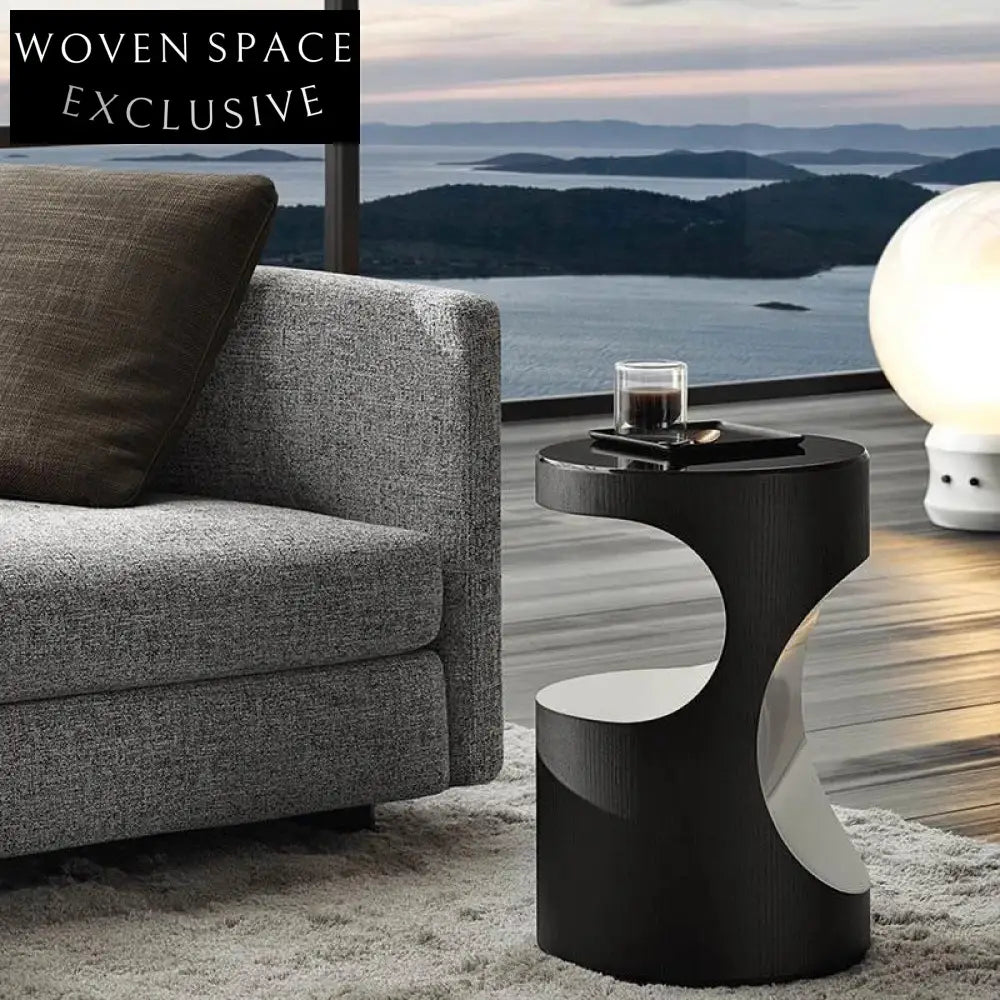 Elegant Italian Luxury Natural Marble Top Stainless Steel Accent Side Table