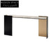 Elegant Italian Marble Top Console Table with Gold Stainless Steel Base