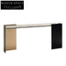 Elegant Italian Marble Top Console Table with Gold Stainless Steel Base