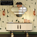 Elegant Italian Marble Top Living Room TV Unit Media Console Cabinet