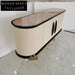 Elegant Italian Marble Top Living Room TV Unit Media Console Cabinet
