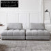 Elegant Italian Minimalist Modular Corner Sofa Wood Fabric Couch