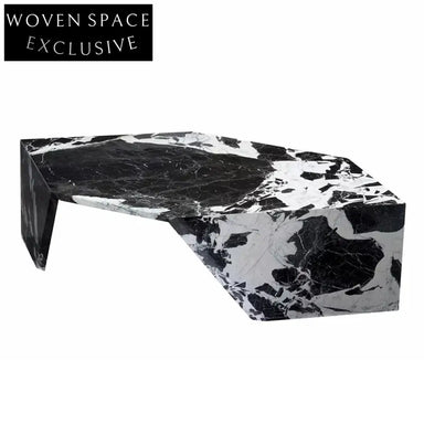 Elegant Italian Minimalist Natural Marble Irregular Coffee Table for Living Room