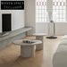 Elegant Italian Minimalist Natural Travertine Stone Tea Table for Modern Living Rooms