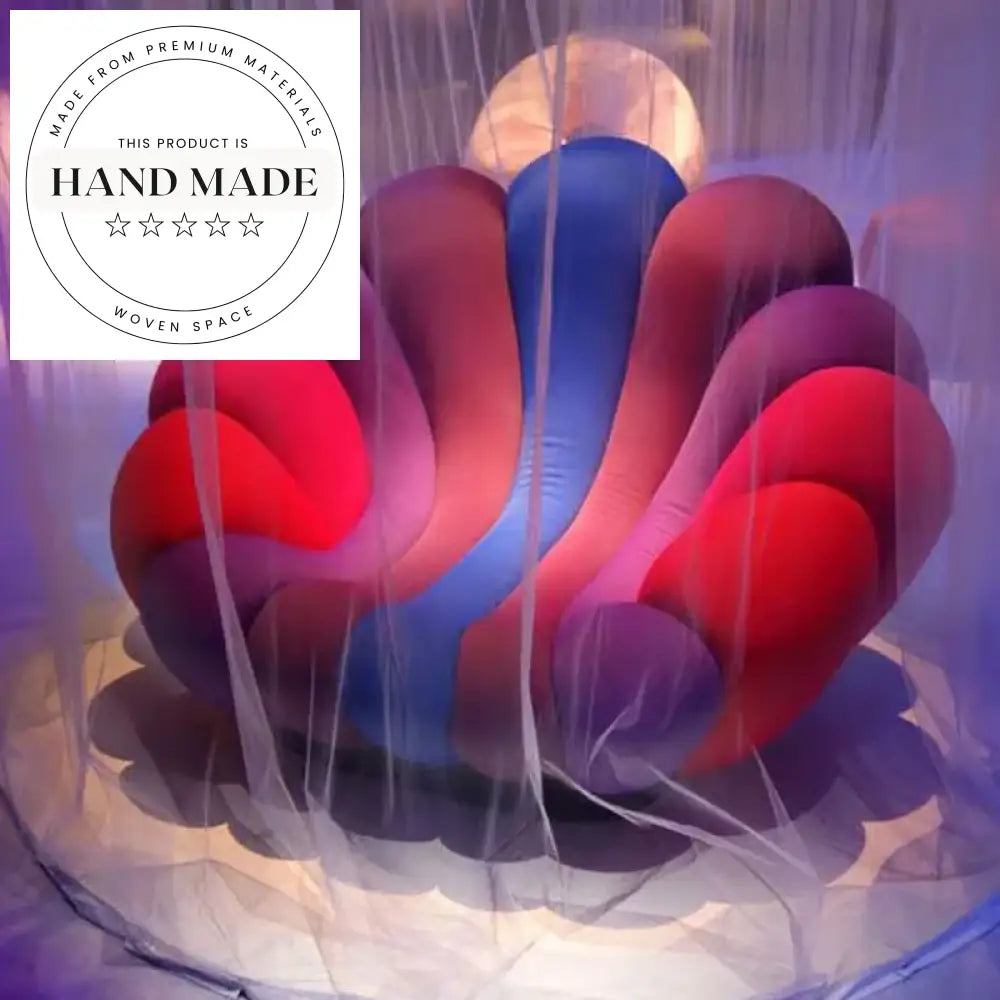 Elegant Italian Modern Anemone Design Tufted Swivel Leisure Armchair