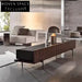 Elegant Italian Modern Walnut Wood Living Room TV Entertainment Console