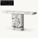 Elegant Italian Natural Marble Minimalist Living Room Console Table