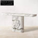 Elegant Italian Natural Marble Minimalist Living Room Console Table