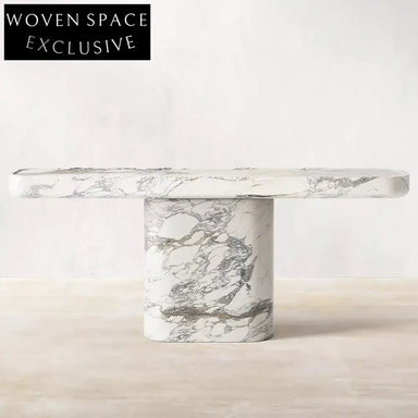 Elegant Italian Natural Marble Minimalist Living Room Console Table