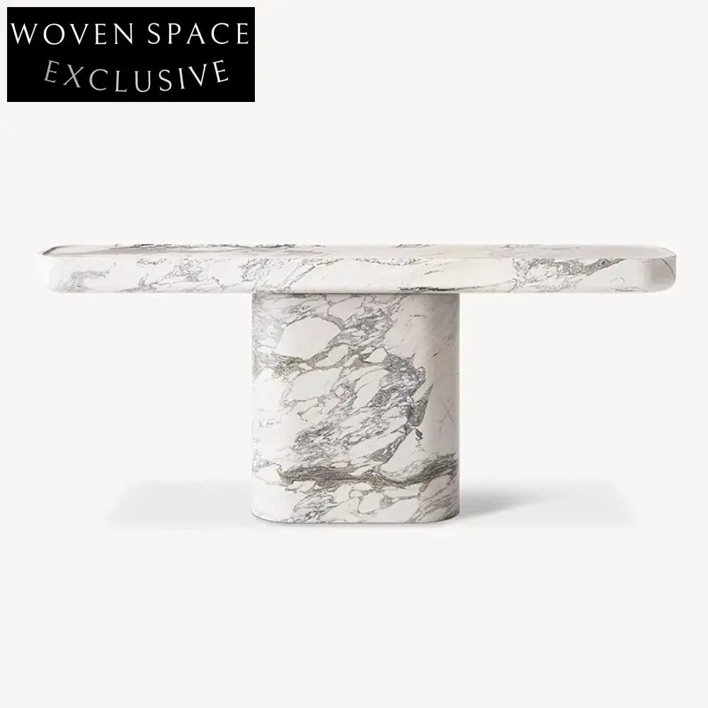 Elegant Italian Natural Marble Minimalist Living Room Console Table