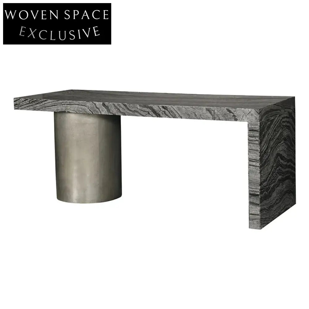 Elegant Italian Natural Marble Rectangle Top Stainless Steel Dining Table