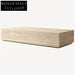 Elegant Italian Natural Stone Rectangle Travertine Living Room Center Coffee Table