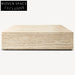 Elegant Italian Natural Stone Rectangle Travertine Living Room Center Coffee Table