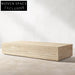 Elegant Italian Natural Stone Rectangle Travertine Living Room Center Coffee Table