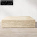 Elegant Italian Natural Stone Rectangle Travertine Living Room Center Coffee Table