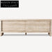 Elegant Italian Natural Travertine Stone Low Cabinet Console Sideboard TV Unit