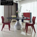 Elegant Italian Round Marble Luxury Dining Room Table with Modern Design