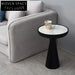 Elegant Italian Round Side Coffee Table, Glass or Marble Top Accent Table