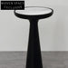 Elegant Italian Round Side Coffee Table, Glass or Marble Top Accent Table