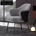 Elegant Italian Style Linen Fabric Titanium Frame Leisure Dining Chair