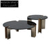 Elegant Italian Style Round Marble Living Room Coffee Table