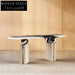 Elegant Italian Travertine Stone Console Table for Modern Entryways and Hallways